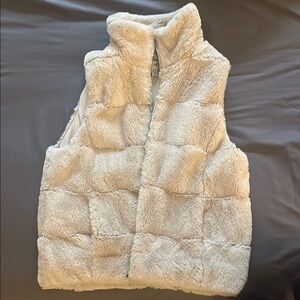 Cozy White Faux Fur Vest
